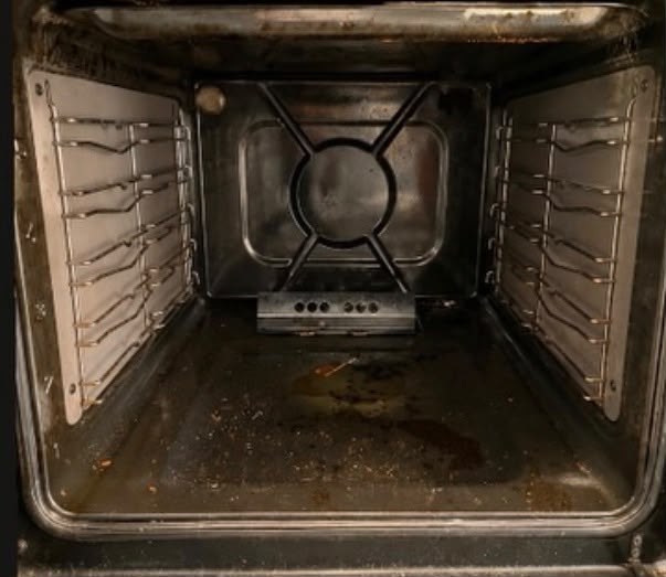 Oven before cleaning